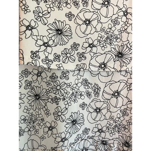 J.Jill Wearever Layered Tiered Sleeveless Dress Size XLP Cream Floral Stretch - Picture 2 of 8